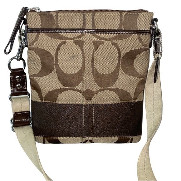 COACH BROWN SWINGPACK CROSSBODY BAG - Picture 3 of 4